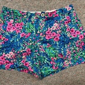 Lilly Pulitzer Pink and Blue Floral Women's Shorts